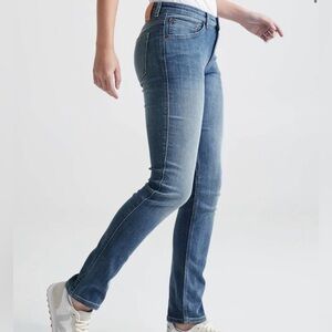 DUER Performance Denim Slim Straight Mid Rise in Tidal Wash Women’s 29x29 VGUC